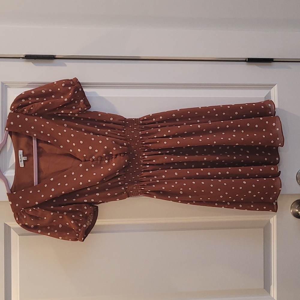 Madewell Mini Dress with Puff Sleeves size XXS